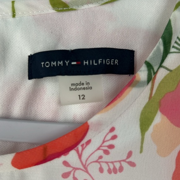 Tommy Hilfiger women’s 12 sleeveless floral print lined white midi dress - Picture 4 of 5